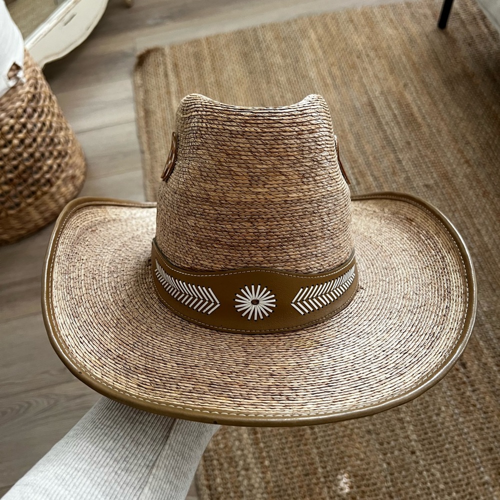 Vintage Straw Cowboy Hat